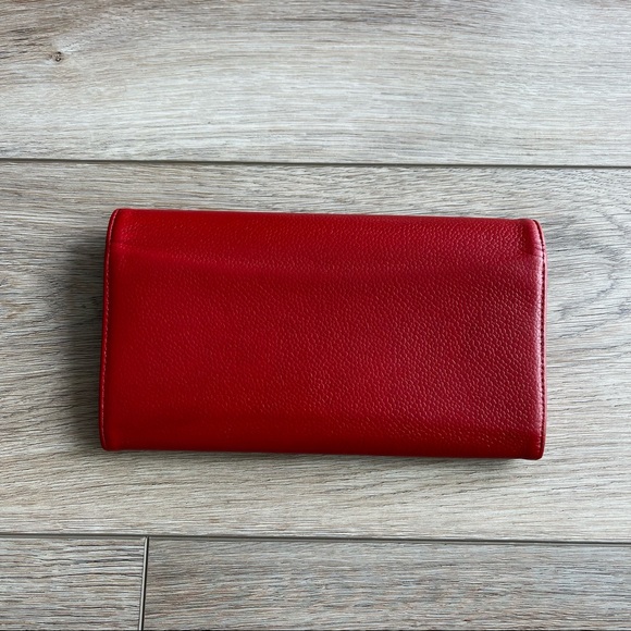 Chanel Red Caviar Leather Timeless CC Large Gusset Long Flap Wallet - Picture 7 of 17